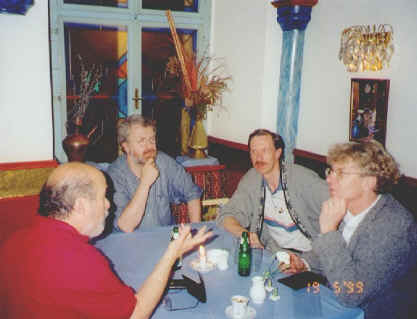 More food and talk at a Turkish restaurant