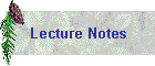 Lecture Notes