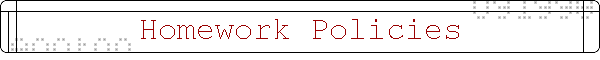 Homework Policies